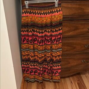 Bohemian Multicolor Maxi Skirt